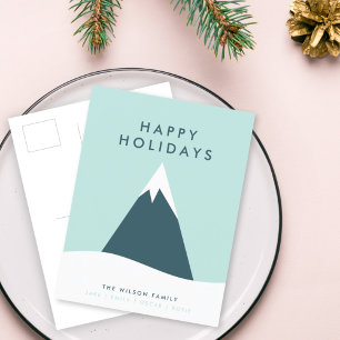Holiday Postcard   Snow Mountain Scandi Christmas