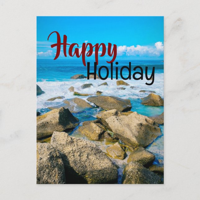Holiday Postcard - Text & Photo Personalized (Front)