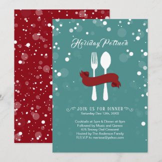 Holiday Potluck Dinner Invitation