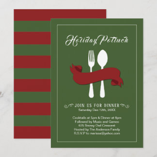 Holiday Potluck Dinner Invitation