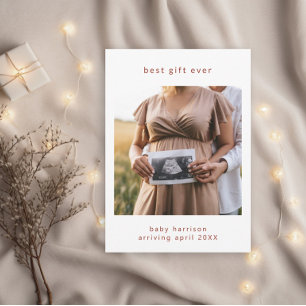 Holiday Pregnancy Announcement Best Gift Ever Card