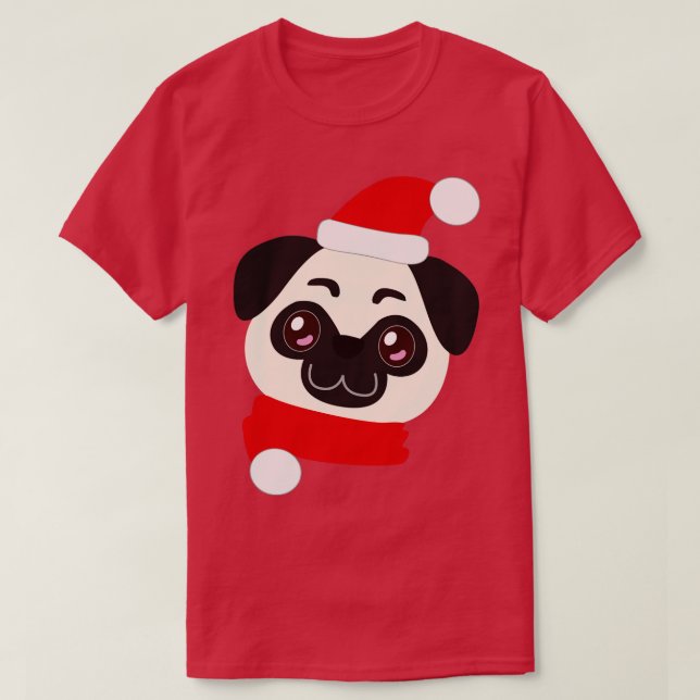 Holiday Pug  T-Shirt (Design Front)
