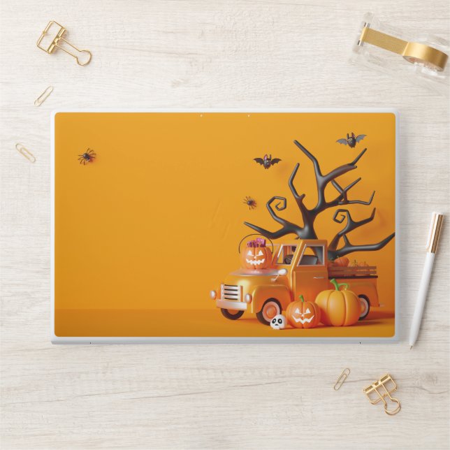Holiday Pumpkin Happy Halloween banner  HP Laptop Skin (Desk)