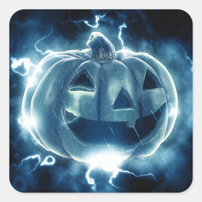 Holiday Pumpkin Square Sticker (Front)