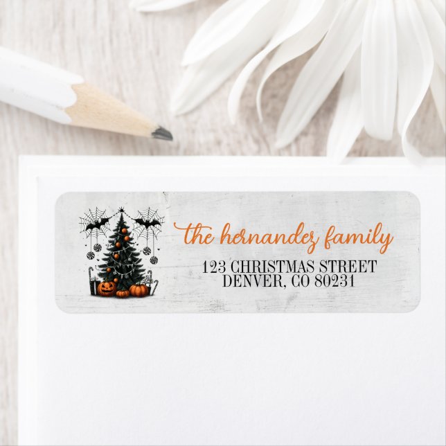 Holiday Pumpkin Tree Label (Insitu)
