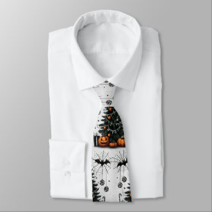 Holiday Pumpkin Tree Neck Tie