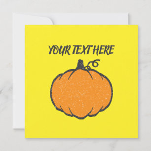 Holiday Pumpkin Vintage Style Drawing Invitation