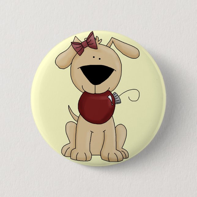Holiday Puppy Button (Front)