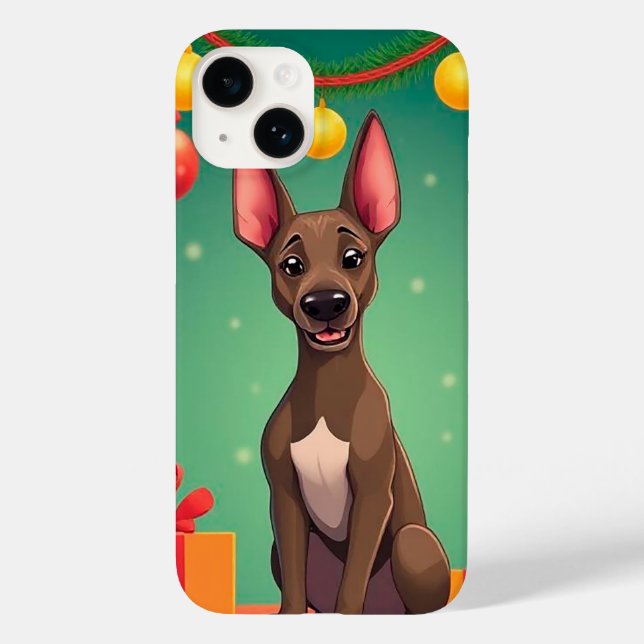 🎄 Holiday Puppy Cheer ✨ Cute Santa Dog Case-Mate iPhone Case (Back)