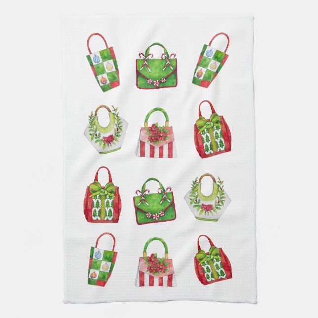Holiday Purse Kitchen Towel (Vertical)