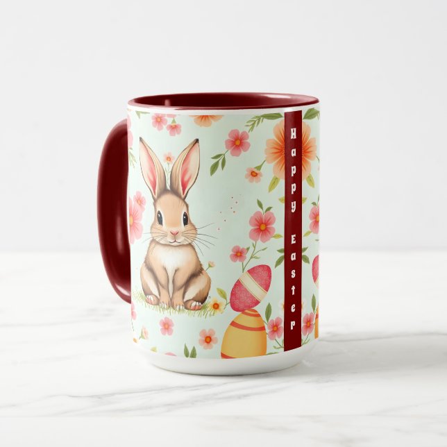 Holiday Rabbit Easter Modern Collection Mug (Front Left)