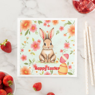 Holiday Rabbit Easter Modern Collection Paper Dinner Napkins