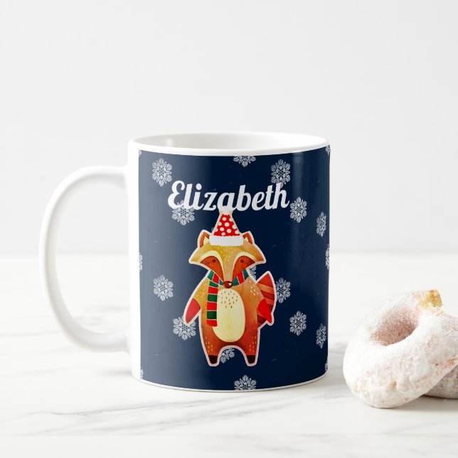 Holiday Raccoon Coffee Mug (With Donut)