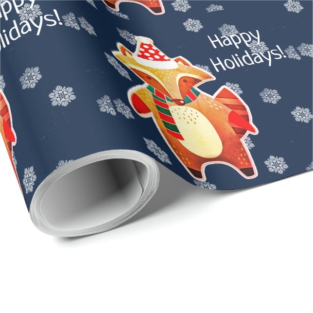Holiday Raccoon Wrapping Paper (Roll Corner)