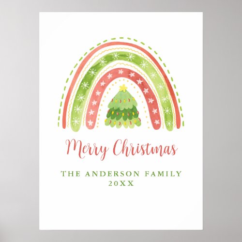 Holiday Rainbow Christmas  Poster