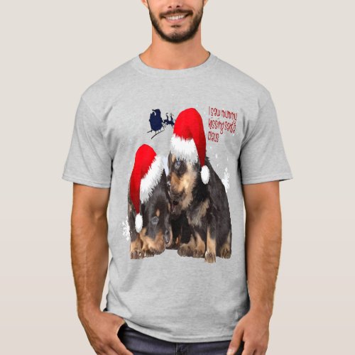 Holiday Ready Rottweilers A Puppy First Christmas T_Shirt