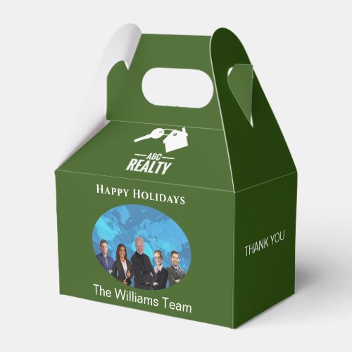 Holiday Real Estate Green Gift Favor Box