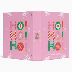 Holiday Recipe Book 3 Ring Binder