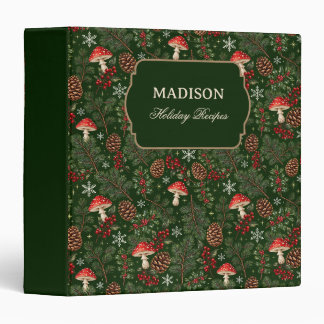 Holiday Recipe Woodland Keepsake 3 Ring Binder