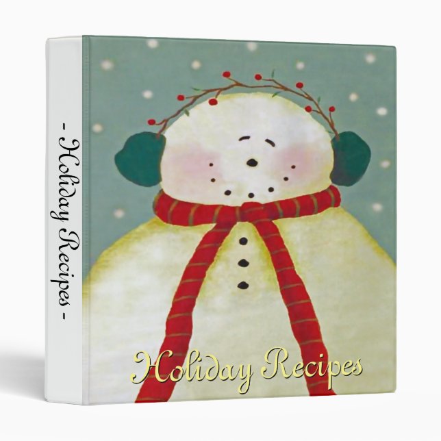 Holiday Recipes Binder (Front/Spine)