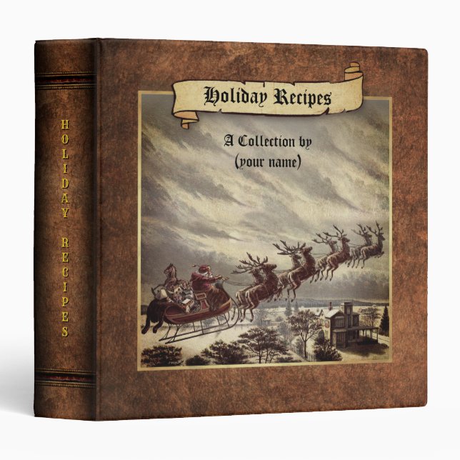 Holiday Recipes Collection w/out your name 3 Ring Binder (Front/Spine)
