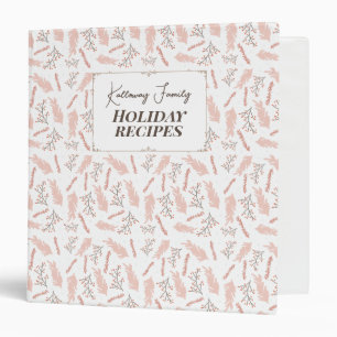 Holiday Recipes Custom 3 Ring Binder