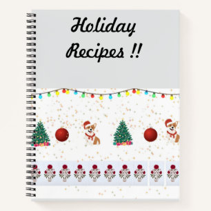 Holiday recipes spiral notebook