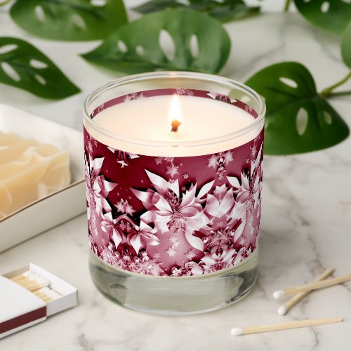 Holiday Red Floral Scented Jar Candle