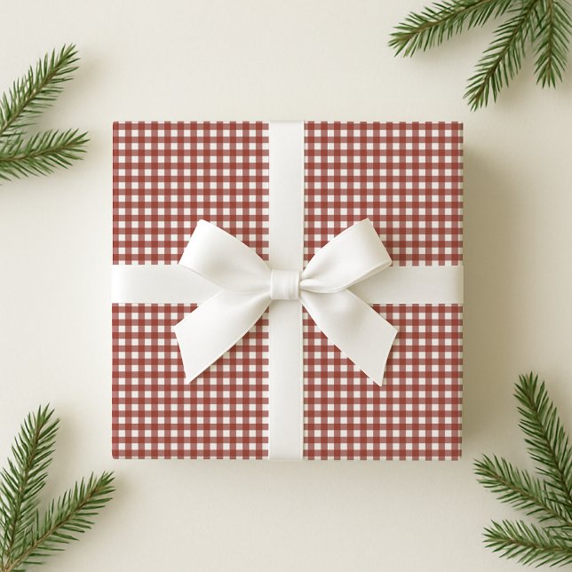 Holiday Red Gingham Wrapping Paper (Creator Uploaded)
