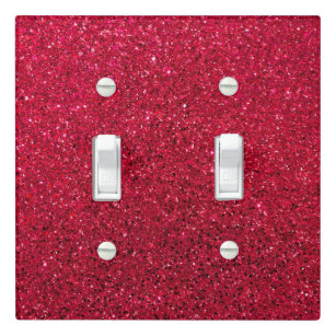 Holiday red, glitter and shine light switch cover