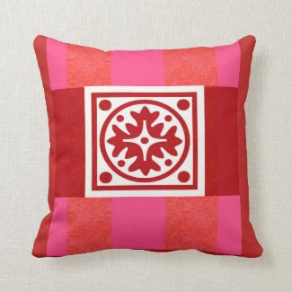 Holiday Red Line Star Throw Pillow