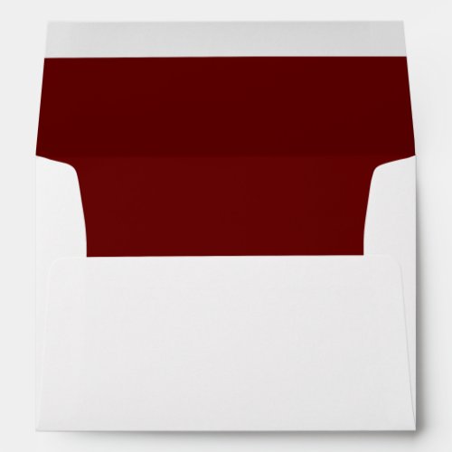 Holiday Red Lined with Return Address on Back Envelope