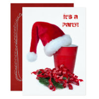 Holiday Red Party Cup and Cap Card