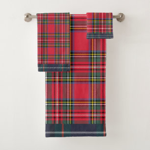 Holiday Red Plaid Bath Towel Set