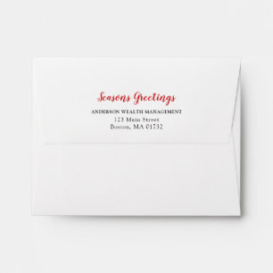 Holiday Red Return address Envelope