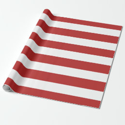 Holiday Red Stripes Pattern Wrapping Paper