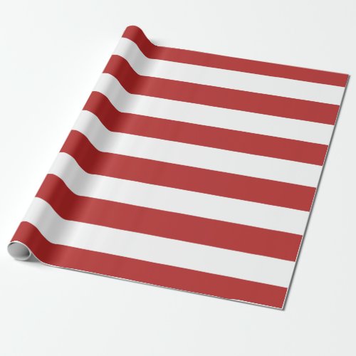 Holiday Red Stripes Pattern Wrapping Paper