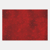 Holiday Reds - Faux Foil 3 Pack Wrapping Paper Sheets (Front 2)