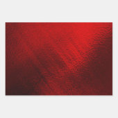 Holiday Reds - Faux Foil 3 Pack Wrapping Paper Sheets (Front 3)