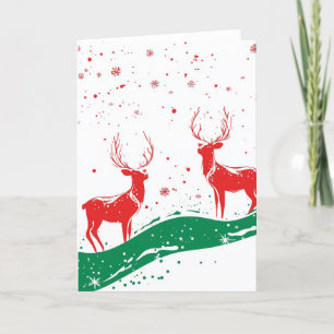 HOLIDAY REINDEER #1 THANK YOU CARD