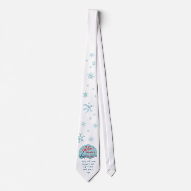 Holiday Reindeer Personalized Tie (Front)