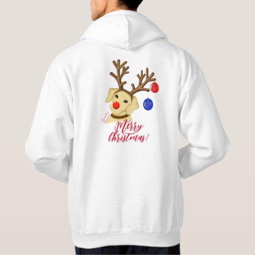 Holiday Reindeer Yellow Lab Sweat Shirt