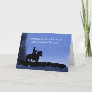 Holiday Remembrance of Husband at Christmas Card