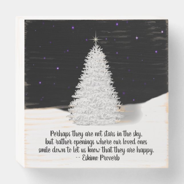 Holiday Remembrance Wooden Box Sign (Front Horizontal)