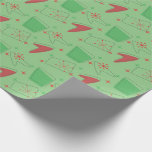 Holiday Retro Atomic Pattern Wrapping Paper