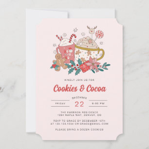 Holiday Retro Christmas Invitation