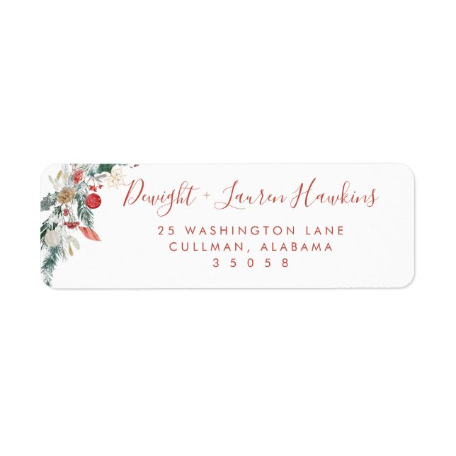 Holiday | Return Address Label (Front)