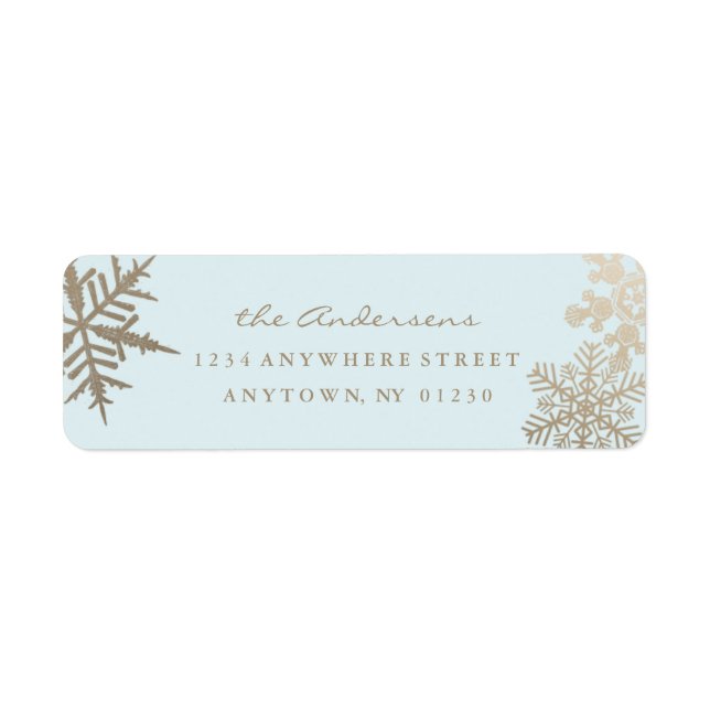 Holiday Return Address Label *Gilded Snowflake* (Front)