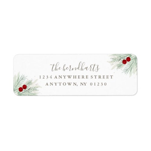 Holiday Return Address Label Lets Be Merry