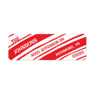 Holiday Return Address Labels: Candy Cane Label